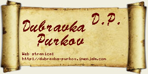 Dubravka Purkov vizit kartica